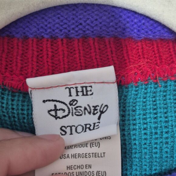 RARE Vtg Disney Store Kids Knit Sweater Lion King Nala 3D Colorful 90s Style - Picture 5 of 10